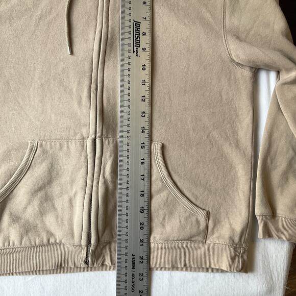 Classic Elements Women Hoodie Jacket Size SP Beige Fleece Zipper Long Sleeve - Picture 5 of 8